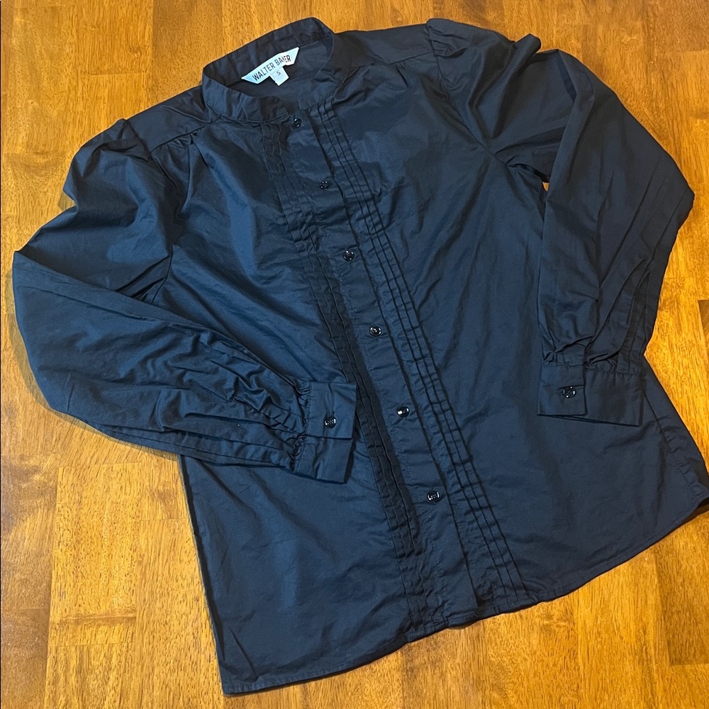 Walter Baker Sia Black 100% Cotton Button- Down Size S